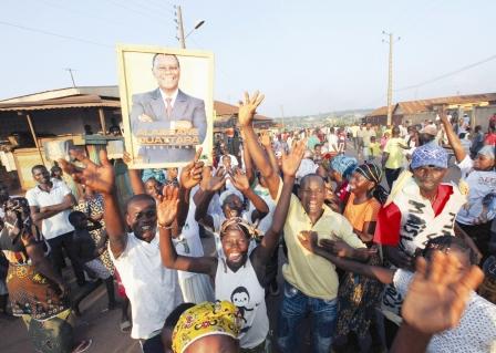 مظاهرة لأنصار الحسن وتارا بساحل العاج